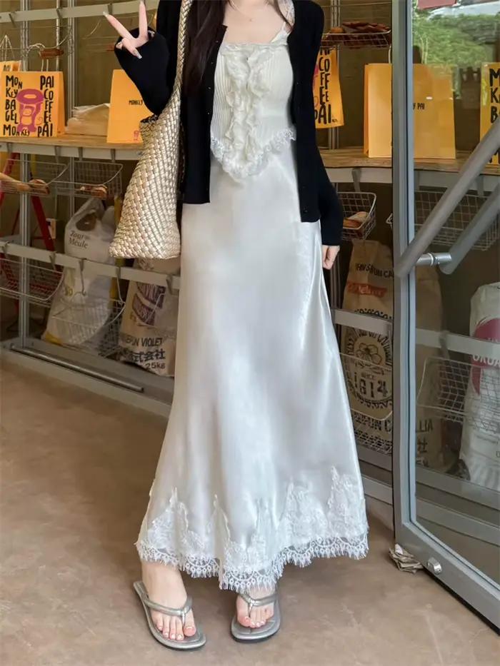 Jupe sirène élégante en satin pour femme