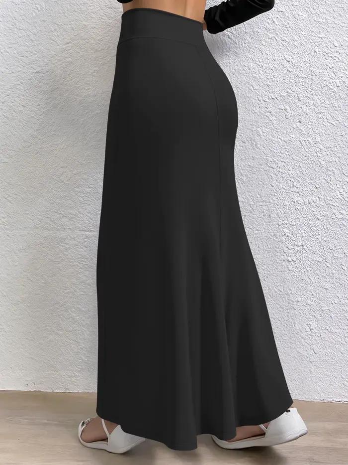 Jupe longue cintrée unie