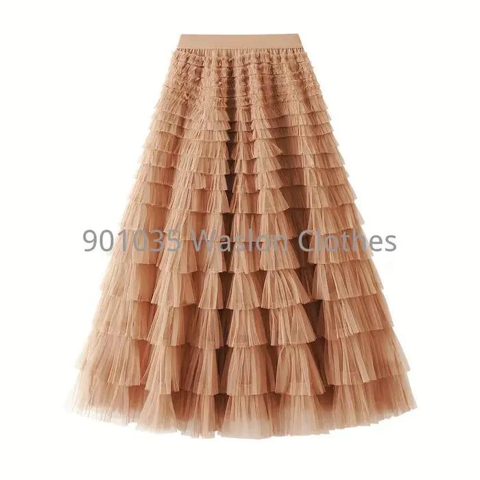 Jupe en maille de tulle pour femme