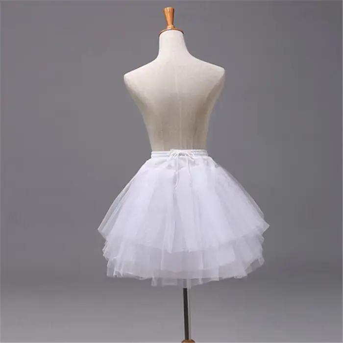 Jupe courte vintage polyester 3 couches organza bouffante sous-jupe rockabilly swing cosplay pour femmes