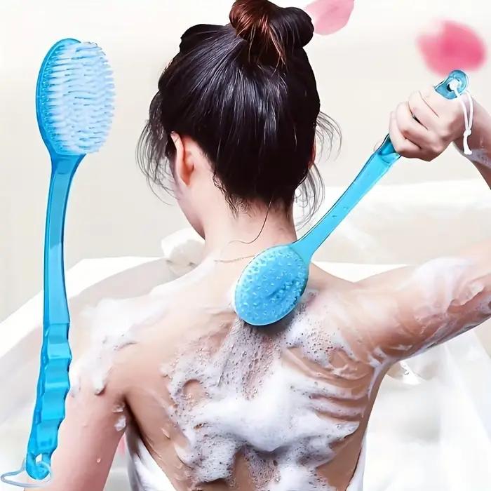 Brosse de bain à long manche, brosse de Massage et de nettoyage du dos, accessoire de salle de bain essentiel