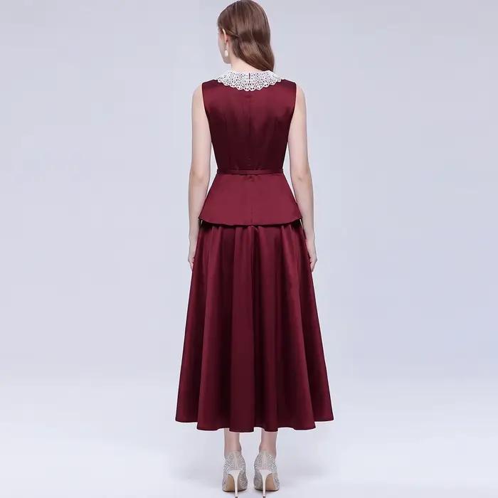 Nouvelle Robe Longue de Soirée Élégante Française d'Été pour Femme