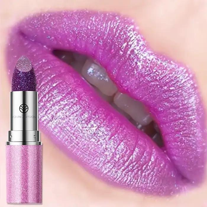 Rouge à lèvres métallique brillant, 6 couleurs, brillant et audacieux, teinte nacrée, longue durée, mat, maquillage pour les lèvres, cadeaux pour personnes âgées