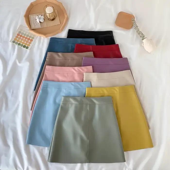 Jupe courte amincissante taille haute pour femmes