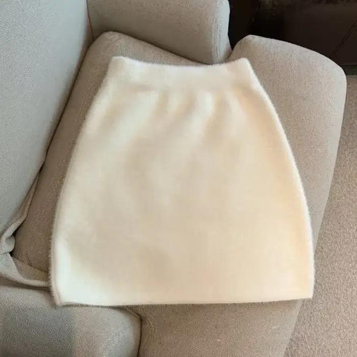 Taille élastique mince femmes jupe courte Sexy élégant tout-Match basique Mini