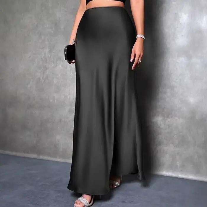 Dian – jupe longue en Satin pour femmes