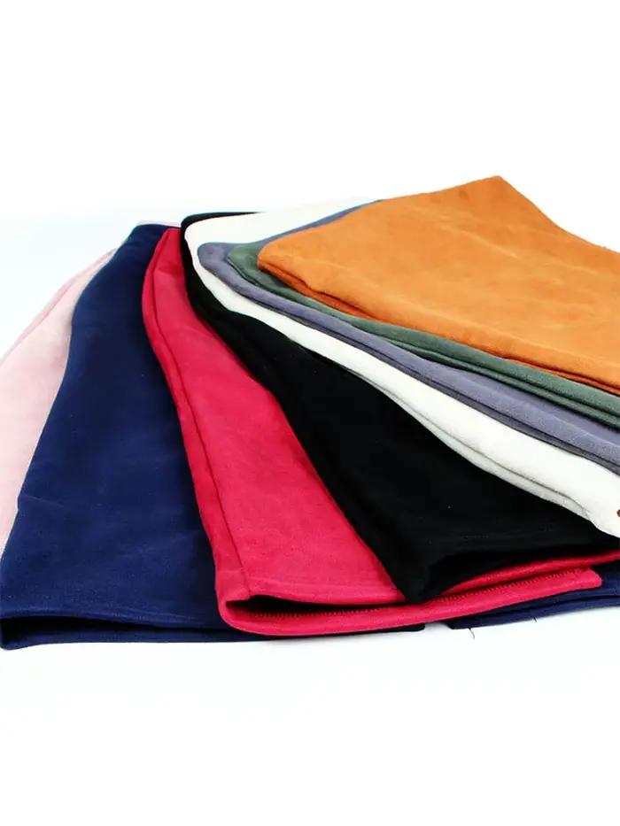 Jupe crayon mi-longue en daim multicolore pour femmes