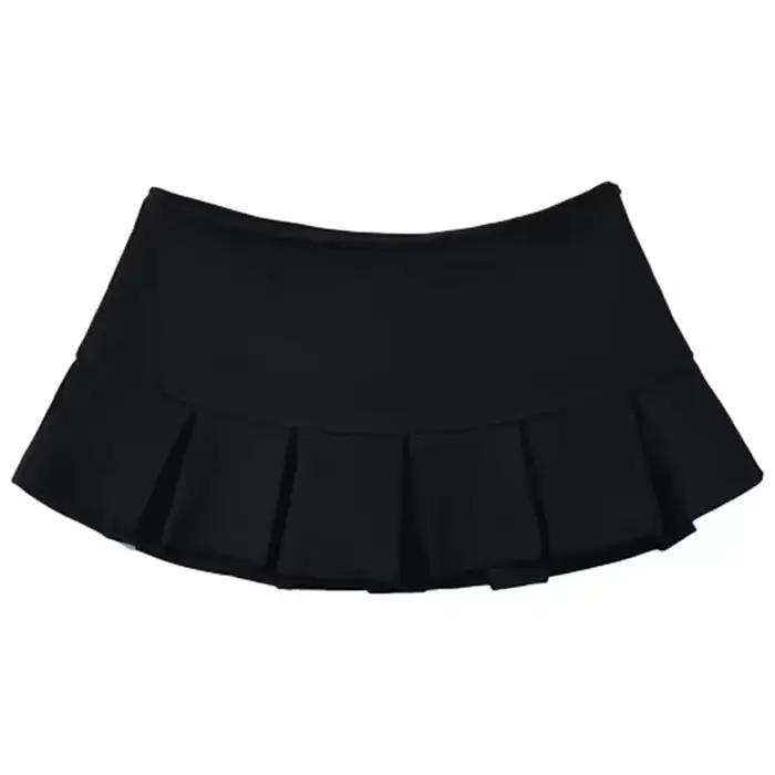 2025 Sexy taille haute plissée Mini jupes femmes Streetwear une ligne Super