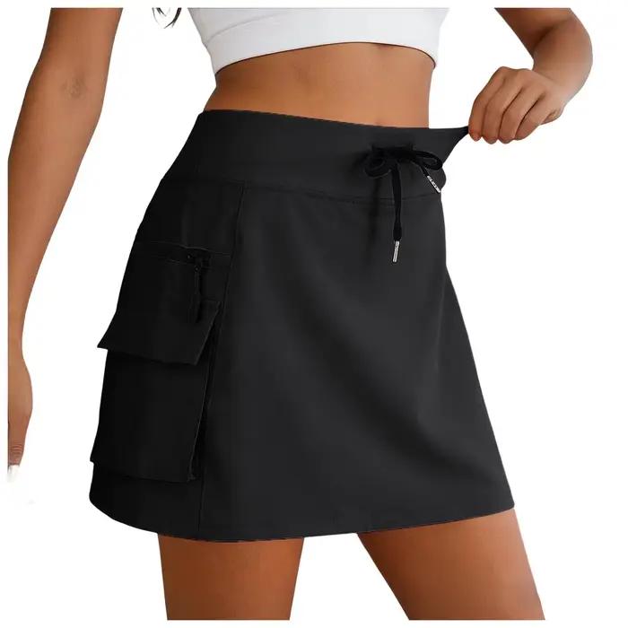 Jupes cargo 2-en-1 pour femmes avec short intégré