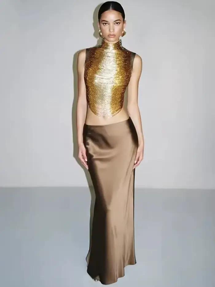 Ensemble de soirée de luxe deux pièces pour femme