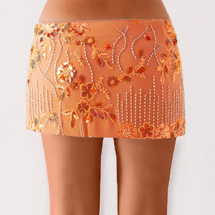 Femmes moulante jupe à paillettes