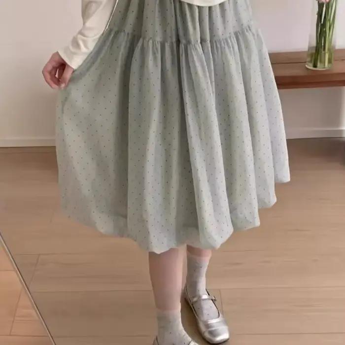 Jupe bouffante Sweet Wind à petits pois pour femme