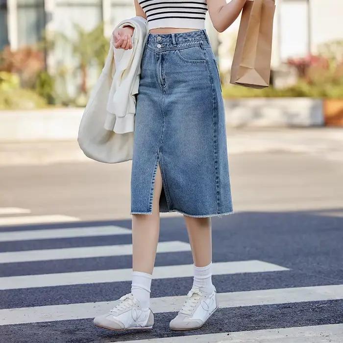 Jupe en jean pour femme