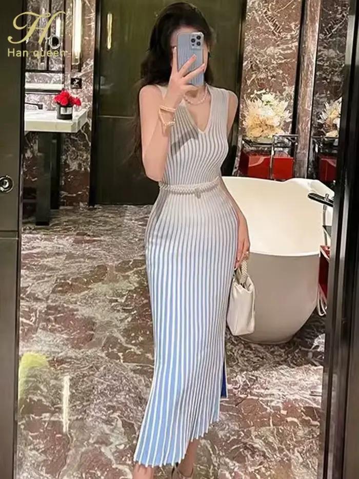 Robe de soirée mi-longue pour femmes