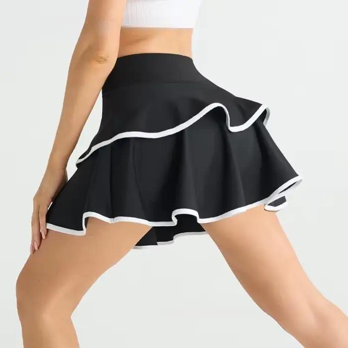 Jupe de Yoga gâteau avec poches pour femmes