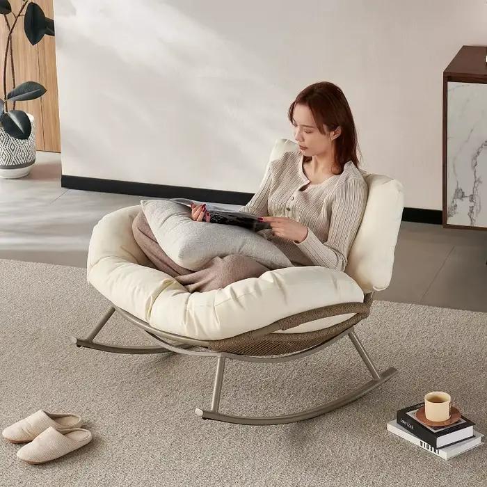 Fauteuils de salon en rotin, inclinables, ergonomiques, design, surdimensionnés, canapé à bascule, Sillas, meubles de maison