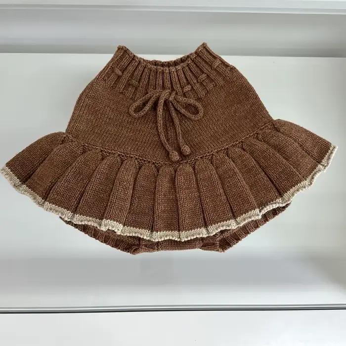 Jupette plissée ado épaisse automne hiver confortable pour enfants style scolaire polyvalente pour toutes les occasions