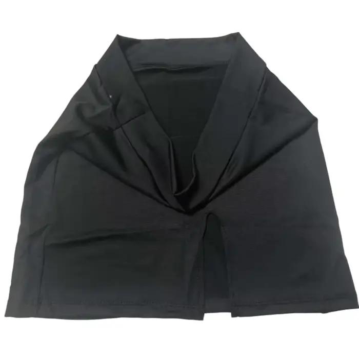 Jupe courte noire unie ultra-fine transparente taille haute moulante sexy pour femme