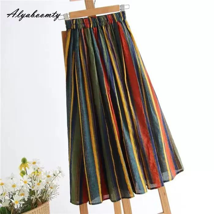 Jupe mi-longue japonaise Mori Girl pour femme