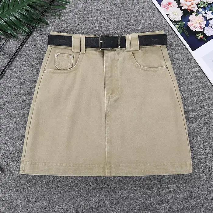 Nouvelle mode d'été décontracté coton marque femmes filles mini jupe en jean