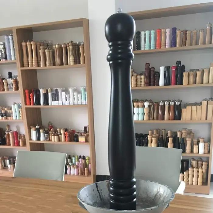 Moulin à poivre géant en bois de chêne de 20 pouces, broyeur à poivre traditionnel de 50cm de Long, grand moulin à poivre Extra Large et énorme pour sel et poivre, Restaurant