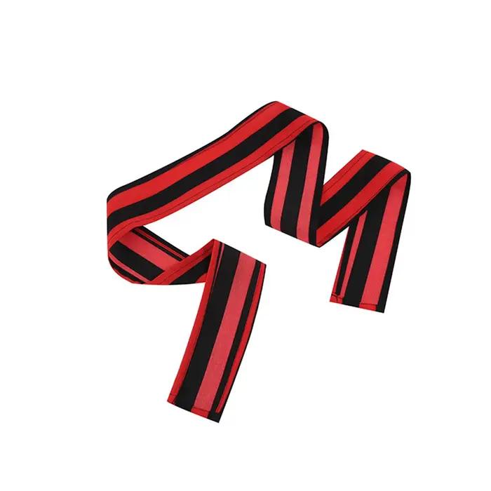 Jupe femme mode noir rouge couleur bloc rayure
