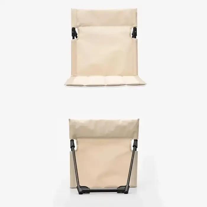 Chaise de camping pliable pour extérieur, jardin, parc, chaise longue individuelle avec coussin de dossier, chaise pliante pour pique-nique, camping, plage