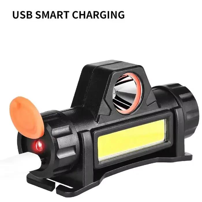 Phares extérieurs avec longue durée de vie de la batterie et lumière forte LED pêche de nuit charge lampe de poche magnétique montée sur la tête