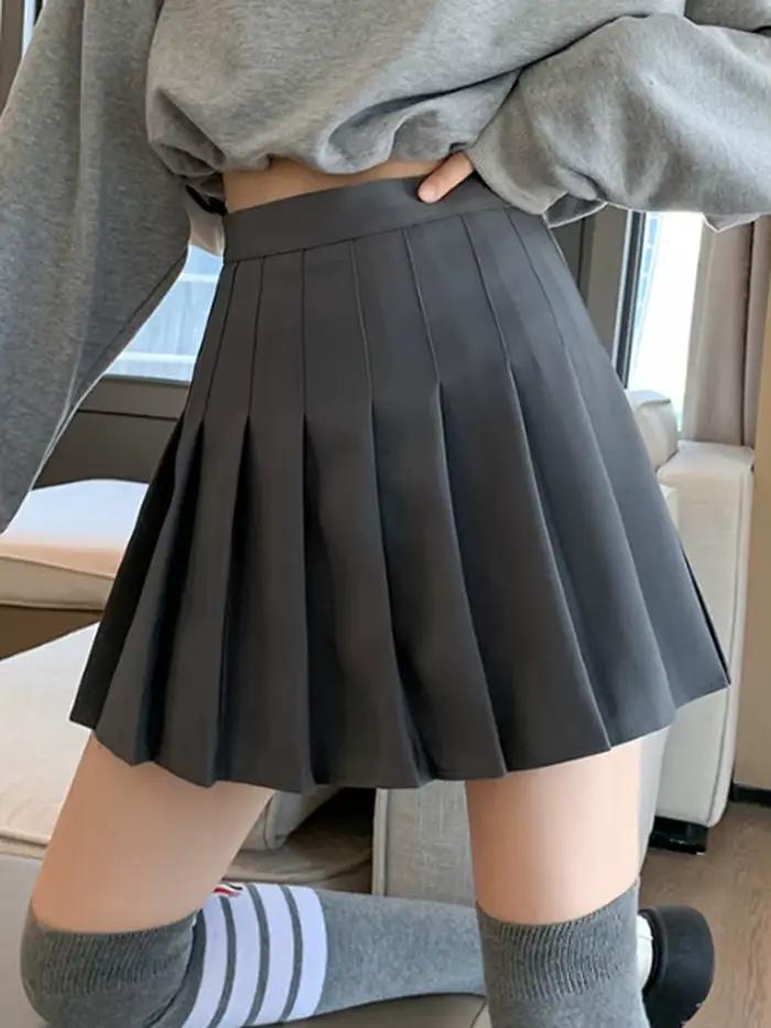 Jupes plissées blanches pour femmes