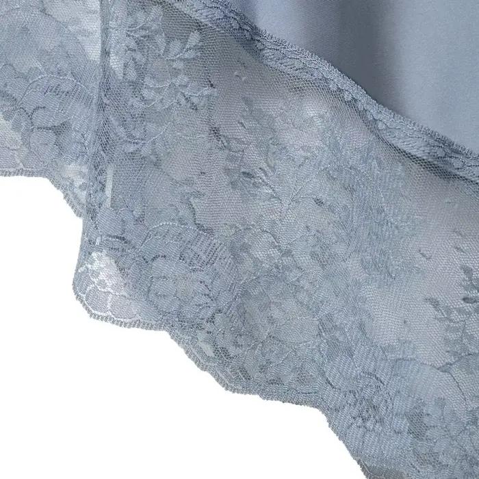 Jupe mi-longue trapèze en satin pour femme
