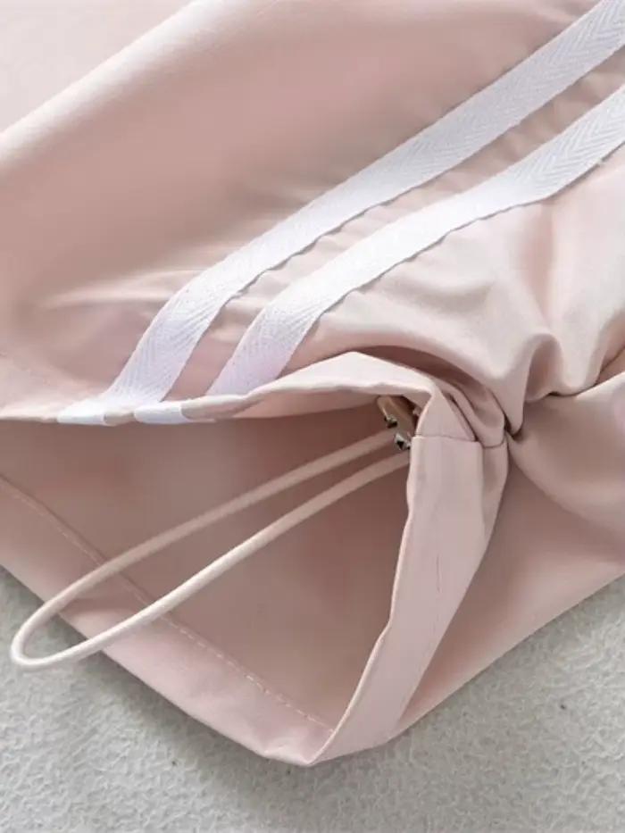 Femmes rue fille chaude jupe 2024 été taille élastique cordon rayé ample a-ligne décontracté Sport Style femme jupes à jambes larges