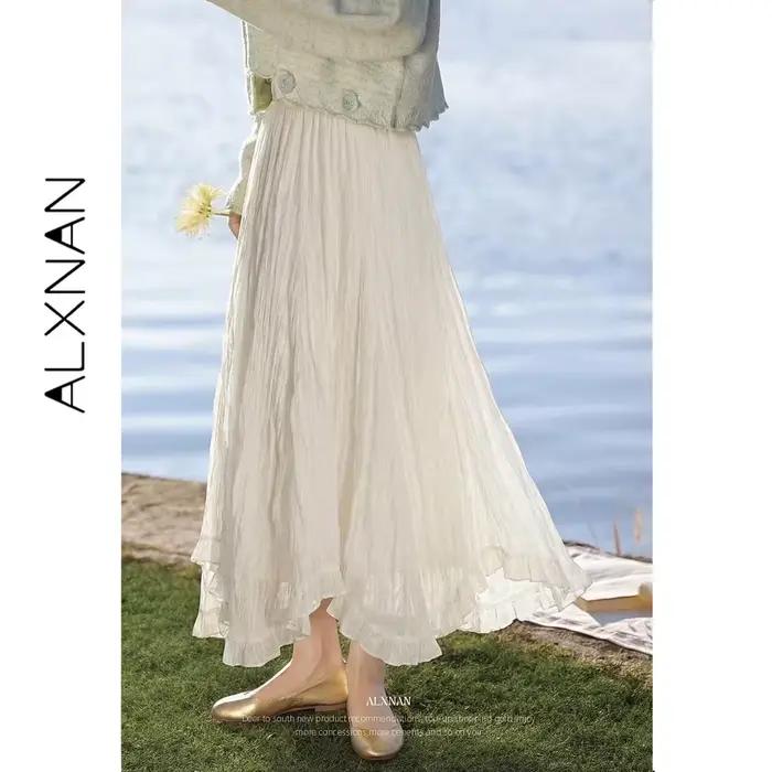 Jupe longue noire d'été pour femme ALXNAN