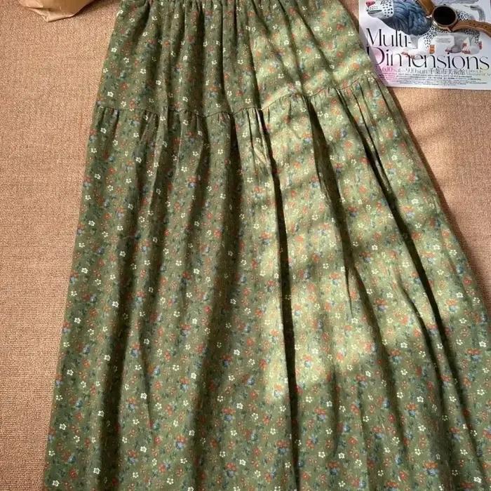 Jupe mi-longue tendance à fleurs pour femmes