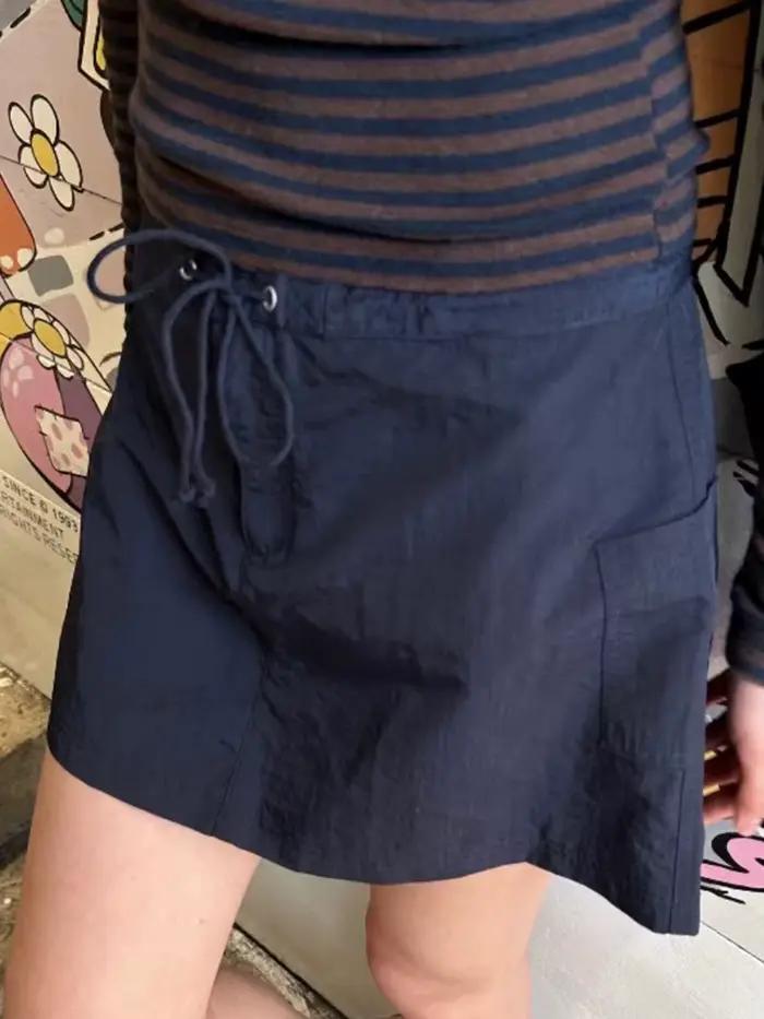 Mini jupes Cargo Vintage à poches pour femmes