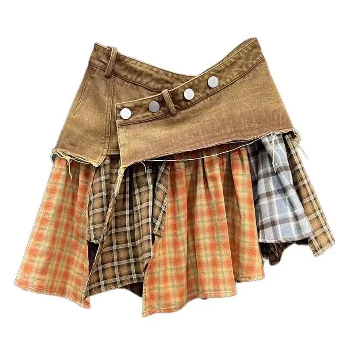 Mini jupe en jean pour femme