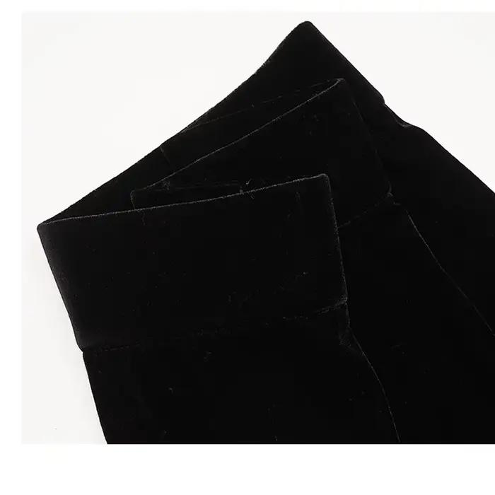 Jupe en velours de soie pour femme, printemps automne, soie de mûrier, taille élastique noire, jupe longue confortable, élégante, raffinée, noble et luxueuse