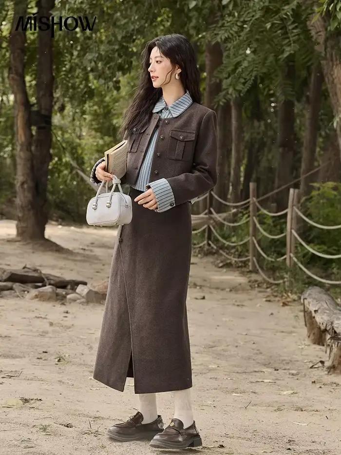 Jupe en tweed à carreaux