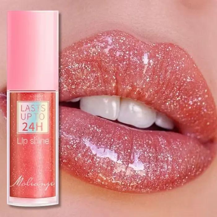 Rouge à lèvres liquide à paillettes, 3 couleurs, brillant à lèvres hydratant longue durée, diamant scintillant, perle brillante