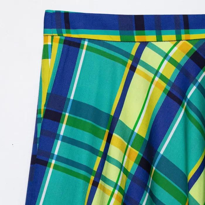Jupe mini à carreaux taille haute