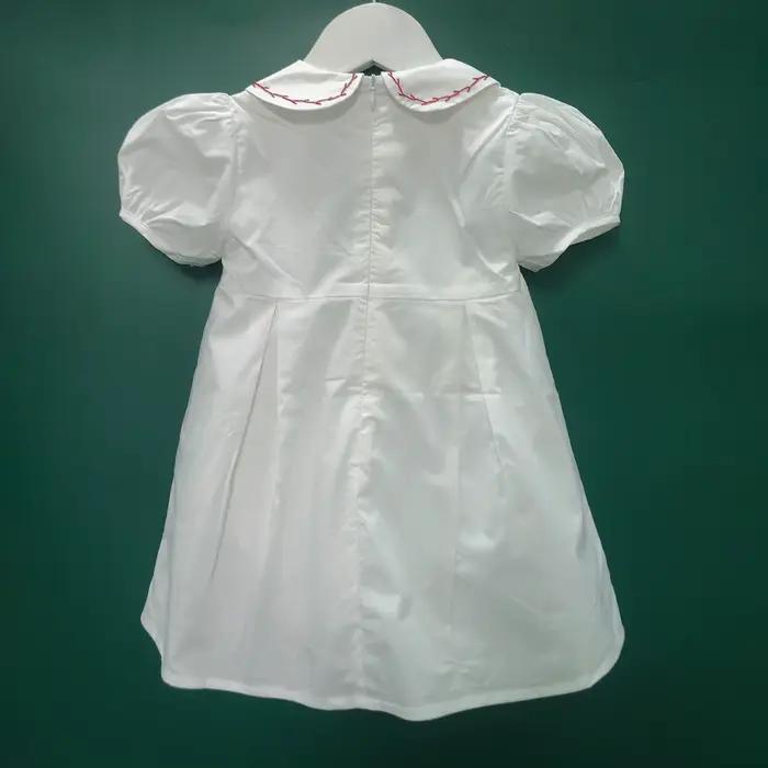 Jupe trapèze en coton blanc pour filles