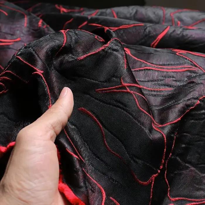 Jupe en tissu jacquard plissé double face