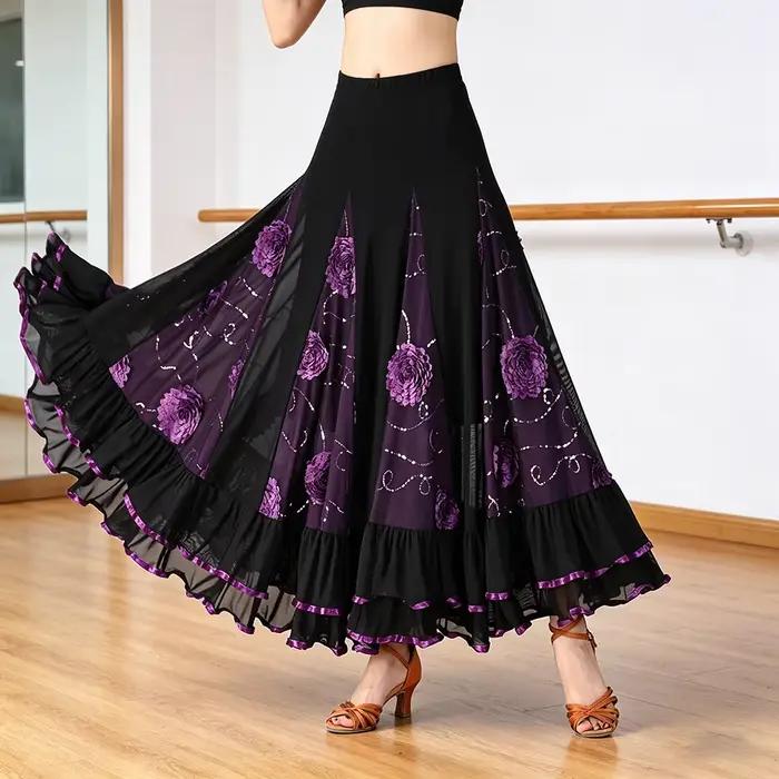 Jupe de danse flamenco élégante pour femme