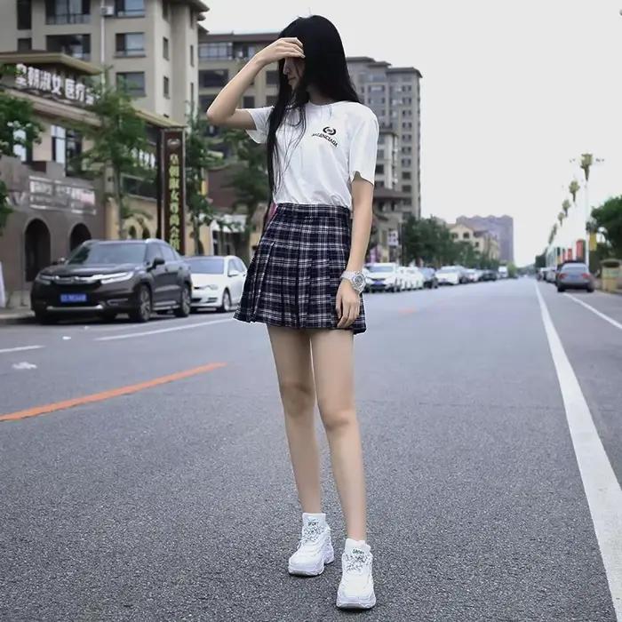 Jupe plissée Harajuku 0 pour femmes