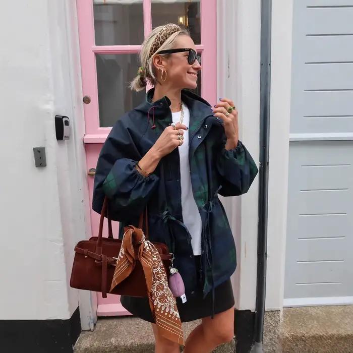 Veste à capuche décontractée à carreaux pour femme, nouvelle mode automne, style urbain, en polyester, manches longues, fermeture éclair, épaisseur moyenne