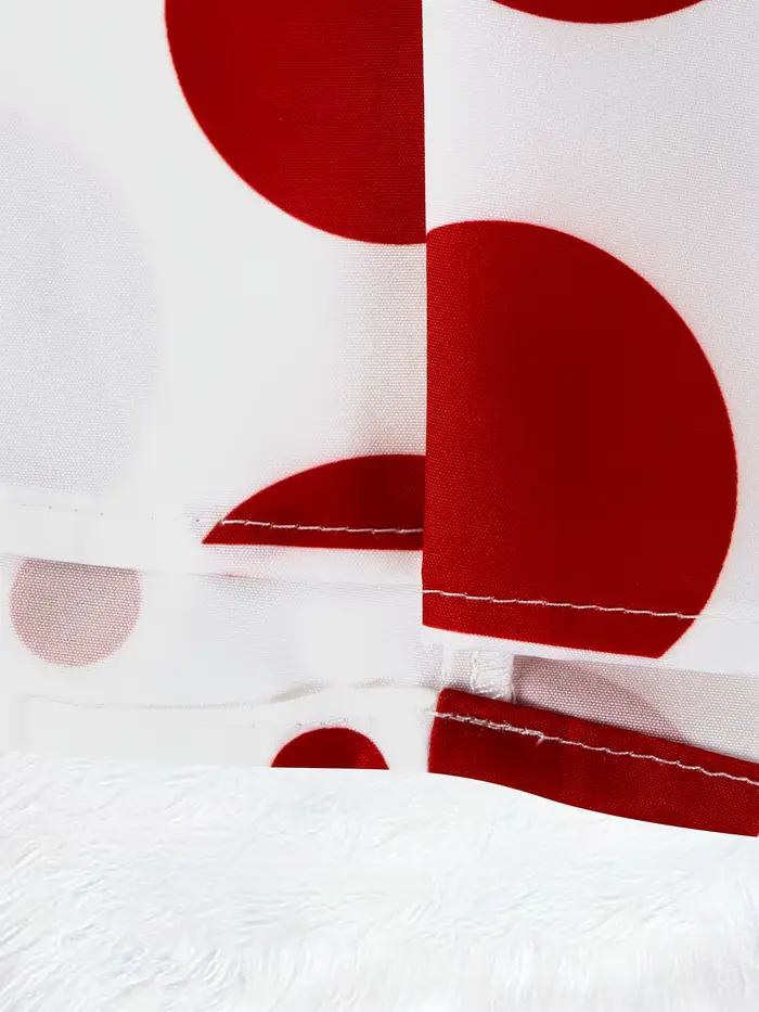 Jupe à pois rouge et blanc pour femme