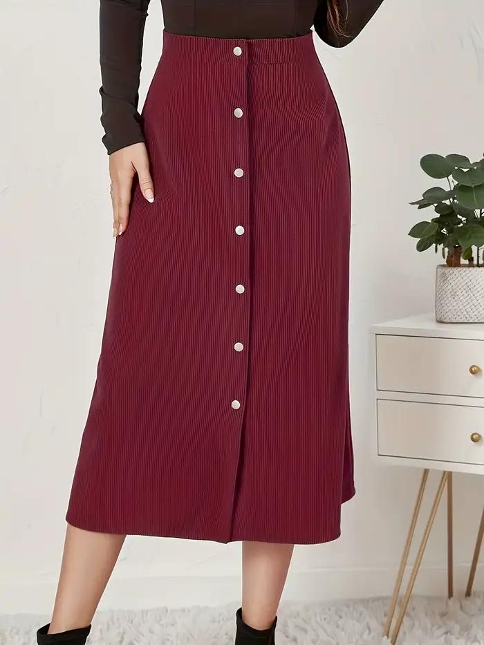 Demi-jupe tissée rouge élégante pour femmes