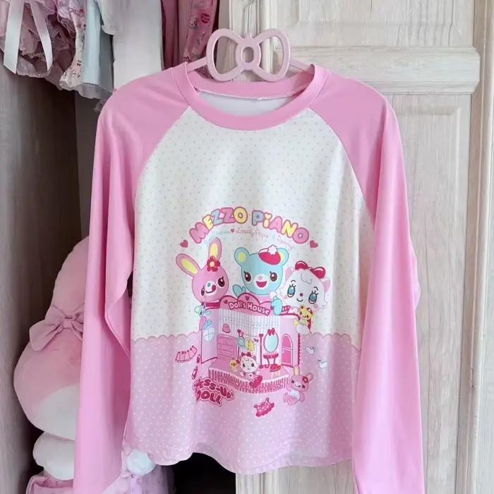 Jupes en jean vintage Kawaii Miss Tough pour filles, style décontracté, motifs animés, mini taille haute, adapté à toutes les saisons
