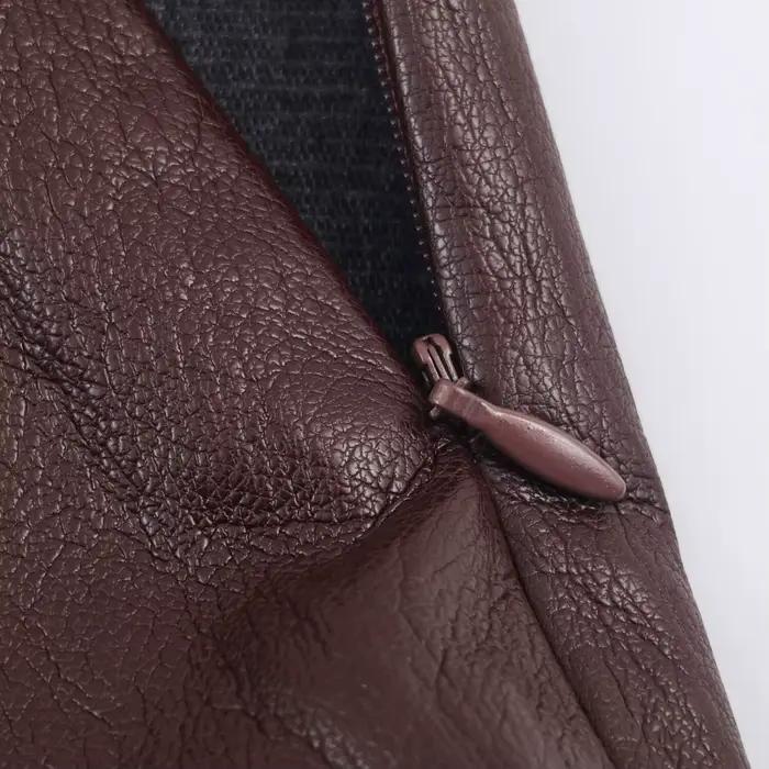 Jupe MIDI taille haute effet cuir