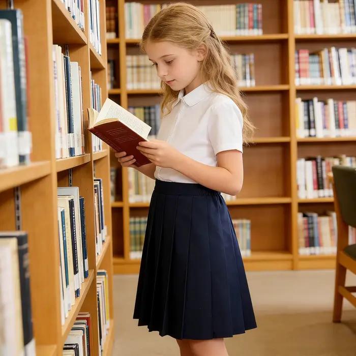 Jupe plissée pour adolescentes et filles
