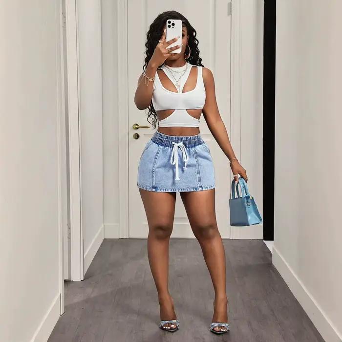 Jupes en jean pour femmes